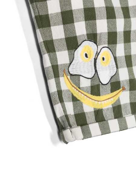 Pantaloni scurti Stella McCartney Checked shorts with prints Green Baieti (BM 14028125) 3