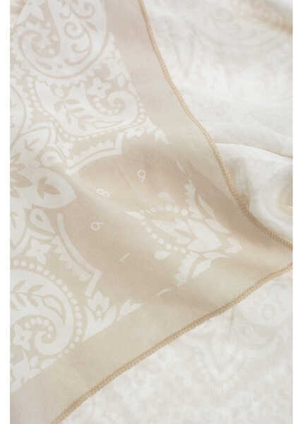 Esarfe 1989 STUDIO Paisley Patterned Two-Tone Foulard Beige Barbati (BM 14028650) 3