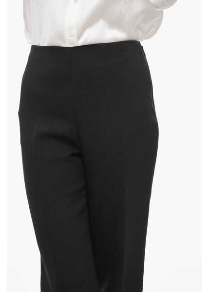 Pantaloni office Salvatore Ferragamo Pleated High Waist Pants Black Femei (BM 14030816) 3