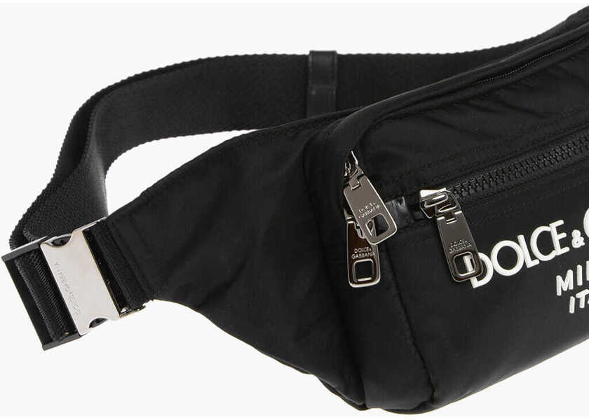 Borsete Dolce & Gabbana Solid Color Bum Bag With Embossed Logo Black Barbati (BM 14030975) 3