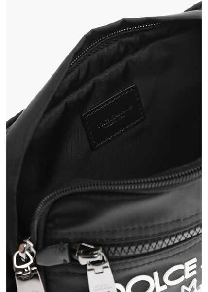 Borsete Dolce & Gabbana Solid Color Bum Bag With Embossed Logo Black Barbati (BM 14030975) 4