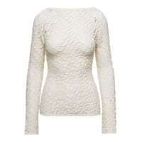 Pulovere Beige Sweater With Boat Neckline In Cotton Blend Woman Femei