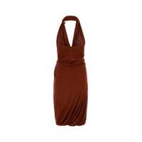 Rochii Bottega Veneta Dama - Rochii Bottega Veneta Bottega Veneta Draped Jersey Dress BROWN Femei (BM 14034188) - B-mall.ro