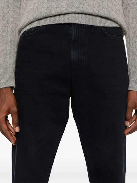 Blugi AGOLDE Curtise Black Jeans With Logo Patch On The Rear In Denim Man Black Barbati (BM 14034701) 5