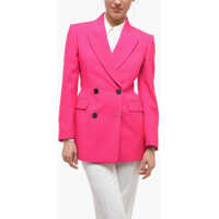 Sacouri Double Breasted Blazer With Peak Lapel Femei