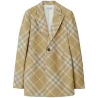 Sacouri Burberry Wool Single-Breasted Blazer Jacket Femei