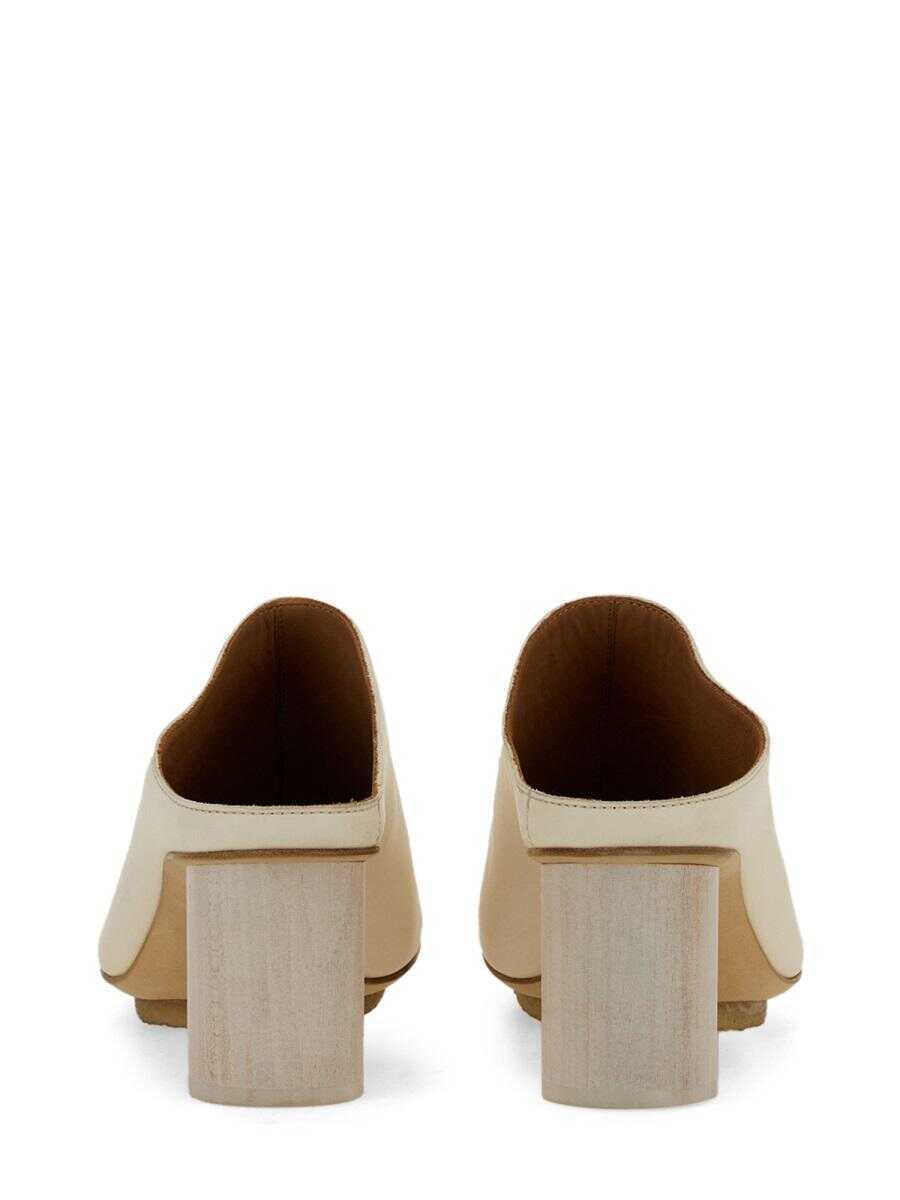 Saboti UMA WANG Uma Wang Leather Mule WHITE Femei (BM 14057351) 4