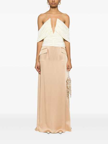 Fuste lungi Alberta Ferretti Camel colored long skirt Beige Femei (BM 14057831) 2