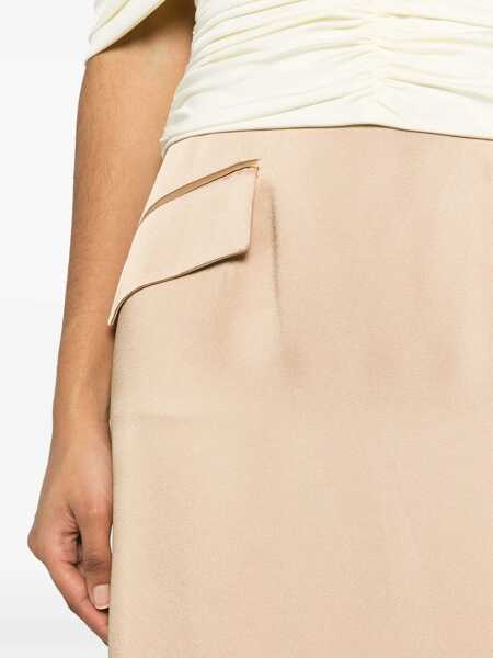 Fuste lungi Alberta Ferretti Camel colored long skirt Beige Femei (BM 14057831) 5