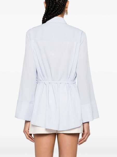 Camasi P.A.R.O.S.H. Light blue shirt with ruffles Light Blue Femei (BM 14058143) 4