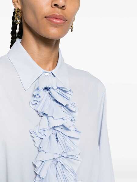 Camasi P.A.R.O.S.H. Light blue shirt with ruffles Light Blue Femei (BM 14058143) 5