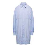 Rochii Light Blue Maxi Shirt In Cotton Woman Femei