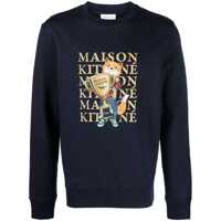 Pulovere Maison Kitsuné Printed Cotton Sweatshirt Barbati