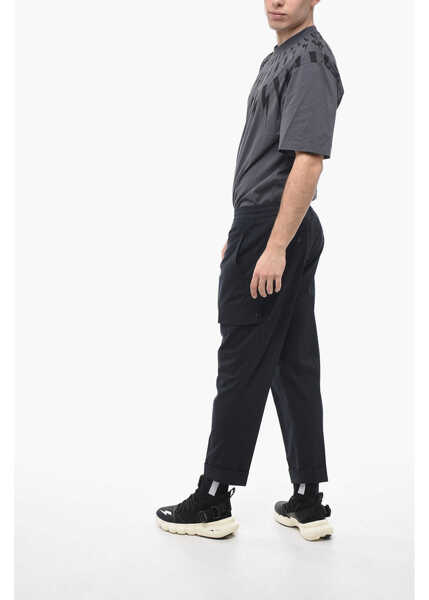 Pantaloni casual Neil Barrett Low Rise Virgin Wool Blend Rem Cargo Pants Black Barbati (BM 14079836) 4
