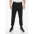 Neil Barrett Skinny Fit Jumbled Bolts Sweatpants With Embroideries Black