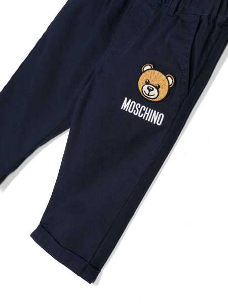 Pantaloni Moschino Blue trousers with logo Blue Baieti (BM 14085413) 3