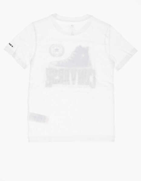 Tricouri Converse All Star Chuck Taylor Renew Printed Crew-Neck T-Shirt White Baieti (BM 14086355) 3