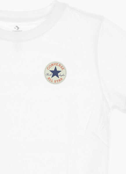 Tricouri Converse All Star Chuck Taylor Solid Color Crew-Neck T-Shirt White Baieti (BM 14086364) 2