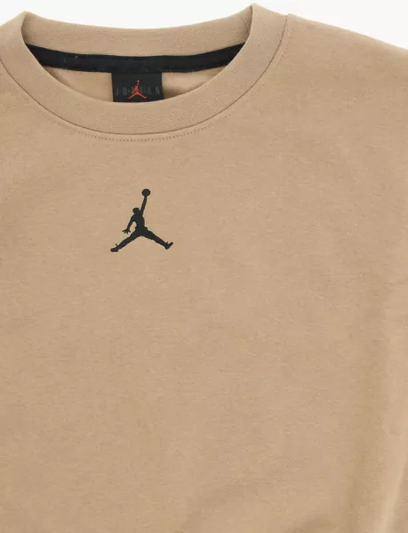 Bluze de trening Nike Air Jordan Fleeced Cotton Blend Crew-Neck Sweatshirt Beige Baieti (BM 14086367) 2