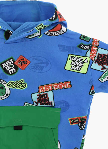 Bluze de trening Nike Printed Hoodie With Patch Pocket Blue Baieti (BM 14086400) 2