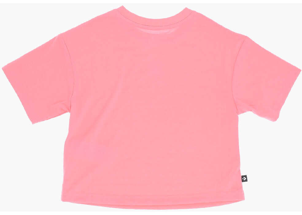 Tricouri Converse All Star Chuck Taylor Solid Color Crew-Neck T-Shirt With Con Pink Baieti (BM 14086406) 3