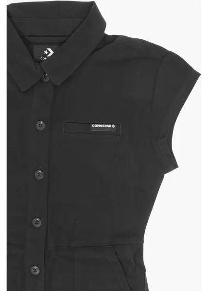 Rochii Converse Patch Pockets Cotton Utility Jumpsuit Black Fete (BM 14086412) 2