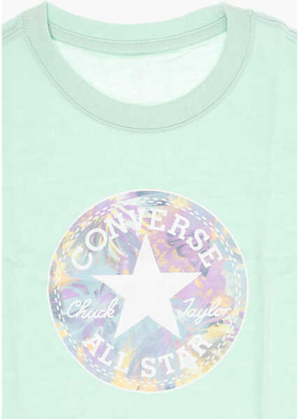Tricouri Converse All Star Chuck Taylor Front Printed Crew-Neck T-Shirt Green Baieti (BM 14086415) 2