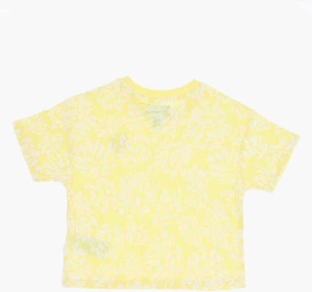 Tricouri Converse All Star Chuck Taylor Floral Jacquard Crew-Neck T-Shirt Yellow Baieti (BM 14086421) 3