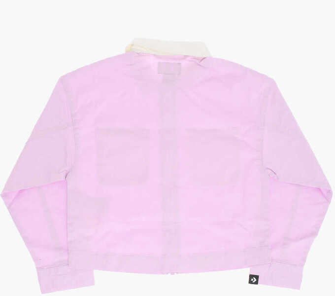 Jachete Converse Lightweight Cotton Overshirt With Double Breast Pocket And Z Pink Baieti (BM 14086424) 3