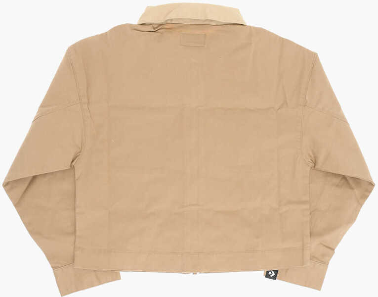 Jachete Converse Double Breast Pokets Color Block Overshirt Brown Fete (BM 14086427) 3