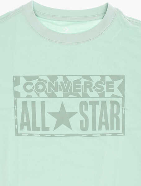 Tricouri Converse All Star Loose Fit Crew-Neck T-Shirt With Printed Logo Green Baieti (BM 14086436) 2