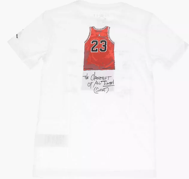Tricouri Nike Air Jordan Printed Crew-Neck T-Shirt White Baieti (BM 14086442) 3
