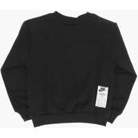 Bluze de trening pentru Baieti - Bluze de trening Nike Fleeced Cotton Blend Crew-Neck Sweatshirt With Embroidered L Black Baieti (BM 14086445) - B-mall.ro