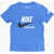 Nike Solid Color Crew-Neck T-Shirt With Printed Logo Blue