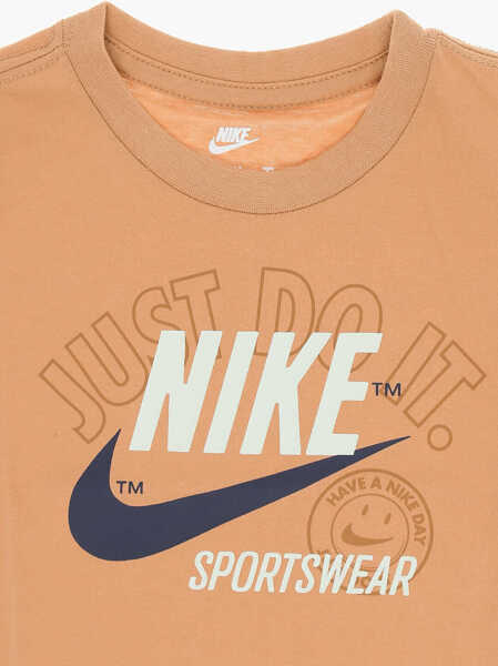 Tricouri Nike Front Printed Crew-Neck T-Shirt Brown Baieti (BM 14086454) 2
