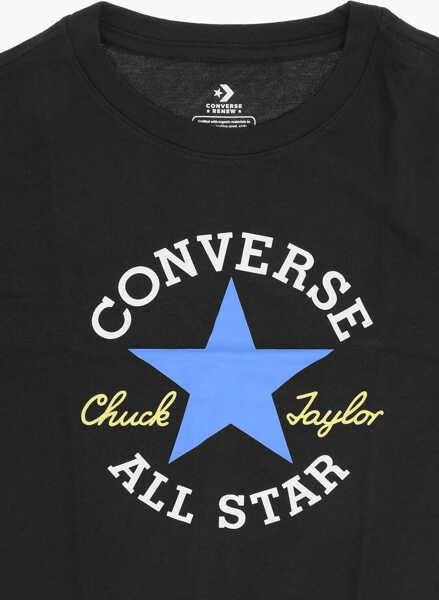Tricouri Converse All Star Chuck Taylor Frontal Printed Crew-Neck T-Shirt Black Baieti (BM 14086574) 2