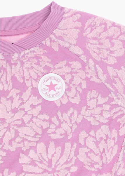 Bluze de trening Converse All Star Chuck Taylor Jacquard Crew-Neck Sweatshirt Pink Baieti (BM 14086577) 2