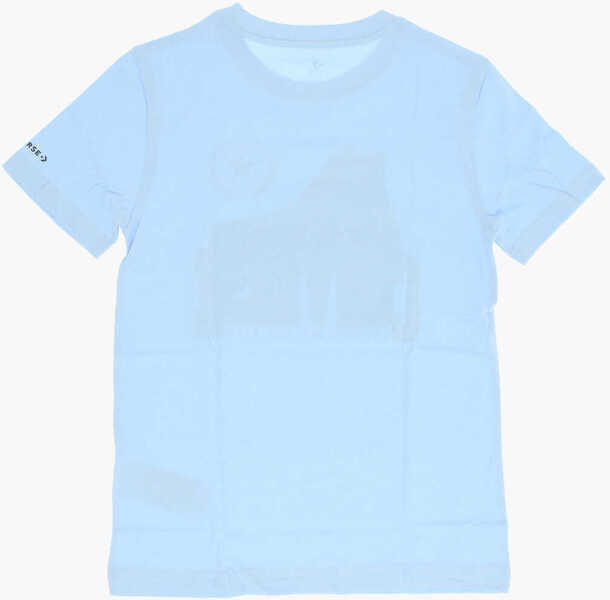 Tricouri Converse All Star Chuck Taylor Renew Printed Crew-Neck T-Shirt Light Blue Baieti (BM 14086601) 3