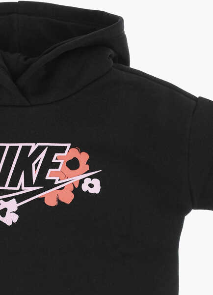 Bluze de trening Nike Fleeced Cotton Blend Hoodie With Printed Logo Black Baieti (BM 14086604) 2