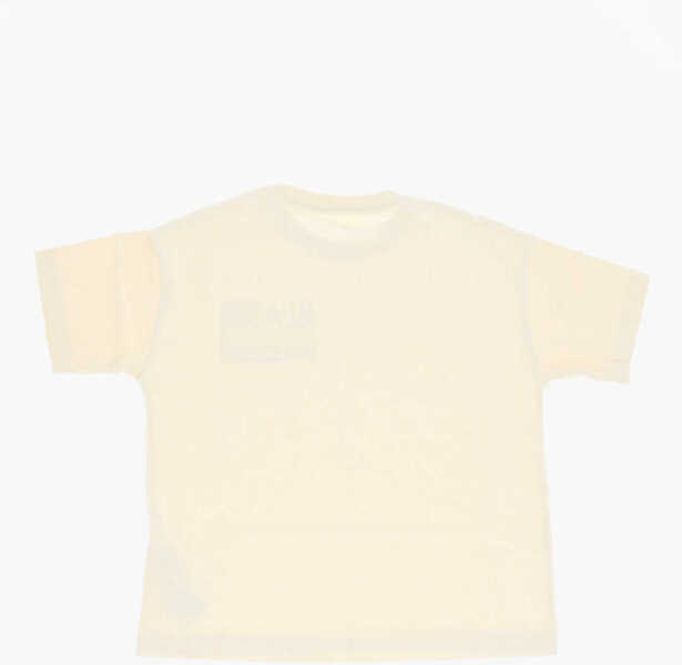 Tricouri Converse All Star Logo Printed Crew-Neck T-Shirt Beige Baieti (BM 14086616) 3