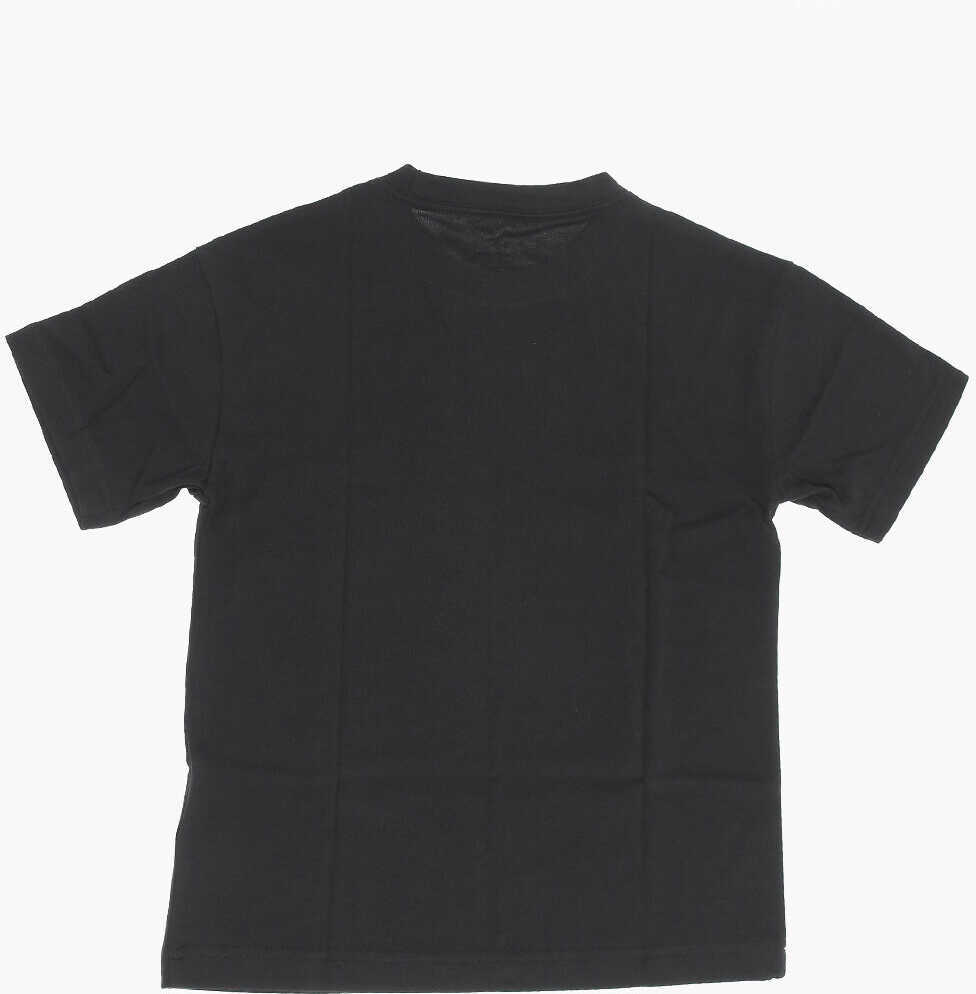 Tricouri Converse All Star Loose Fit Crew-Neck T-Shirt With Printed Logo Black Baieti (BM 14086619) 3