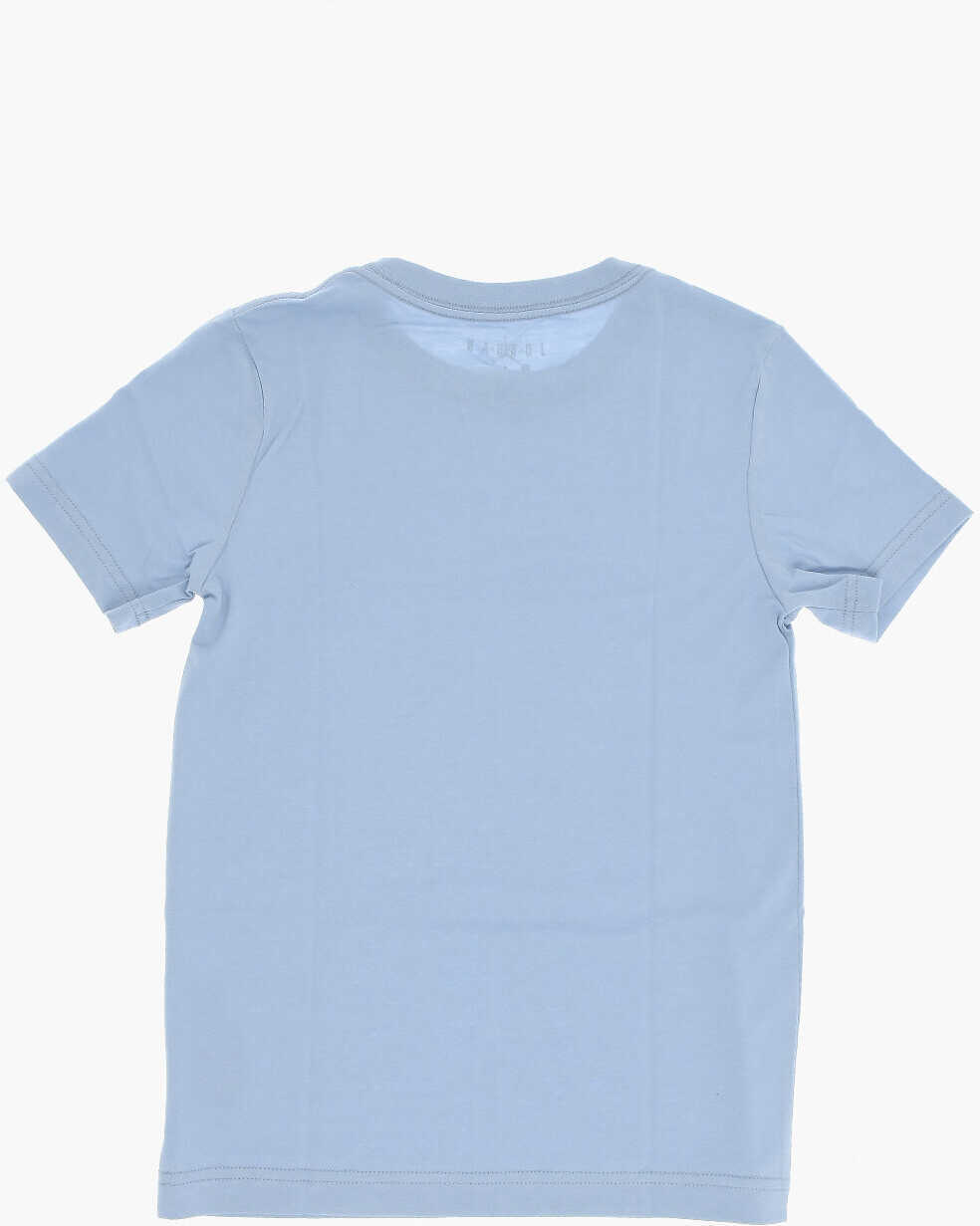 Tricouri Nike Air Jordan Logo Embroidered Crew-Neck T-Shirt Blue Baieti (BM 14086628) 3