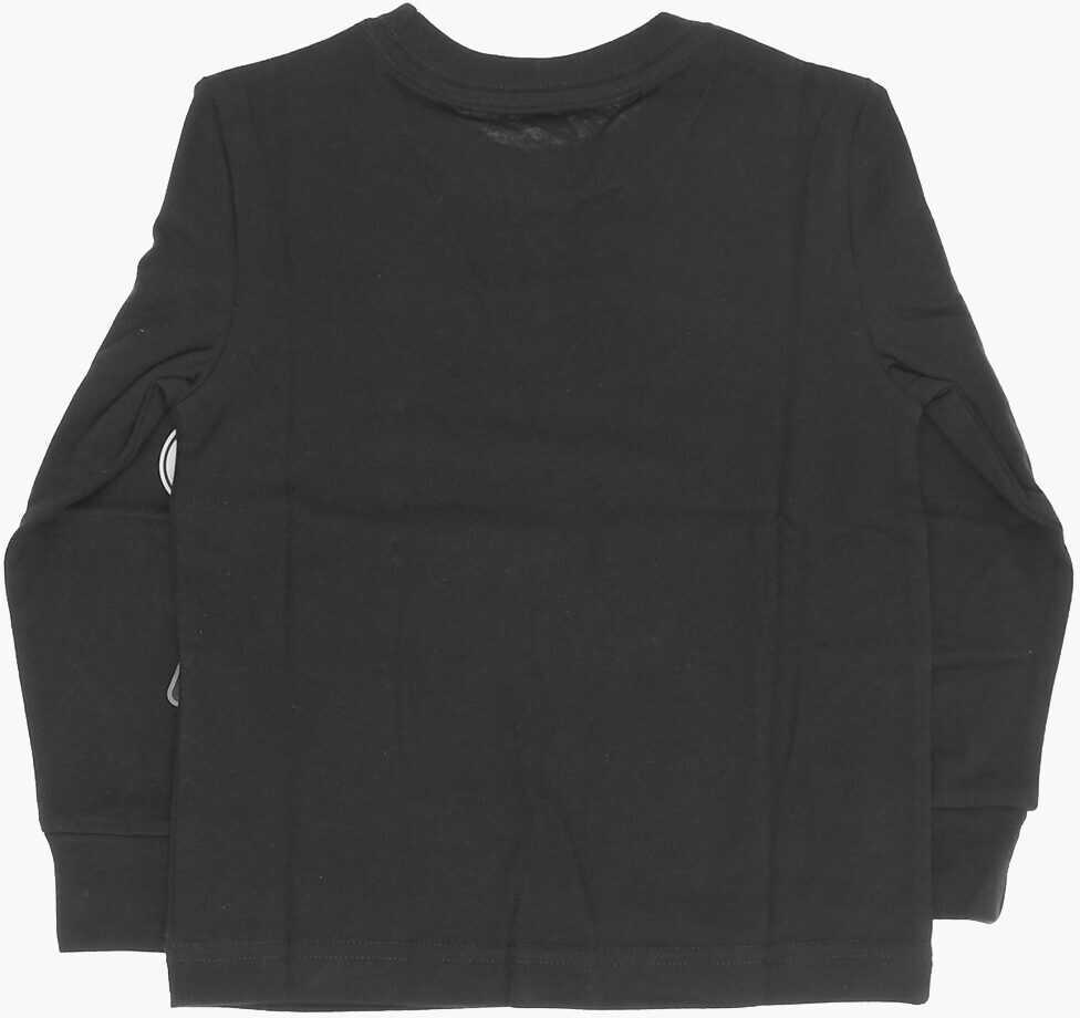 Tricouri Nike Long Sleeve Retro Sticker Crew-Neck T-Shirt Black Baieti (BM 14086631) 3