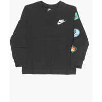 Tricouri Long Sleeve Retro Sticker Crew-Neck T-Shirt Baieti