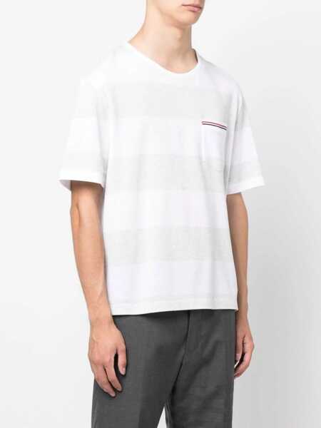 Topuri Thom Browne Thom Browne T-Shirts And Polos WHITE Barbati (BM 14092991) 3