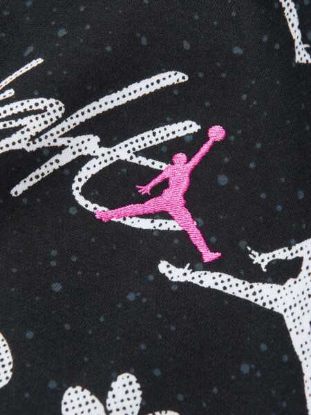 Bluze de trening Nike Air Jordan Floral Patterned Fleeced Cotton Blend Hoodie Black Baieti (BM 14096033) 3