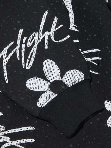 Bluze de trening Nike Air Jordan Floral Patterned Fleeced Cotton Blend Hoodie Black Baieti (BM 14096033) 4