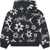 Nike Air Jordan Floral Patterned Fleeced Cotton Blend Hoodie Black