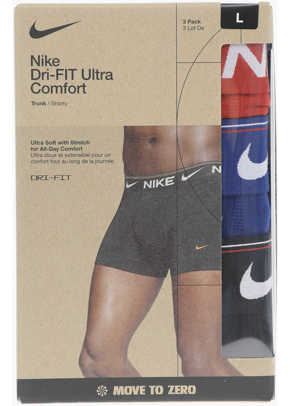 Lenjerie intima Nike Set Of 3 Dri-Fit Boxer With Logoed Elastic Band Multicolor Barbati (BM 14096042) 3