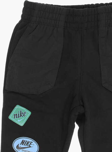 Pantaloni de trening Nike Fleeced Cotton Blend Joggers With 3 Pockets Black Baieti (BM 14096210) 2